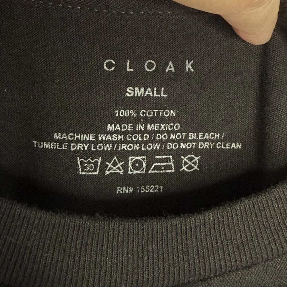 Cloak Occultis Aperta Black T-Shirt With Purple Graphic Print, S - Picture 7 of 7